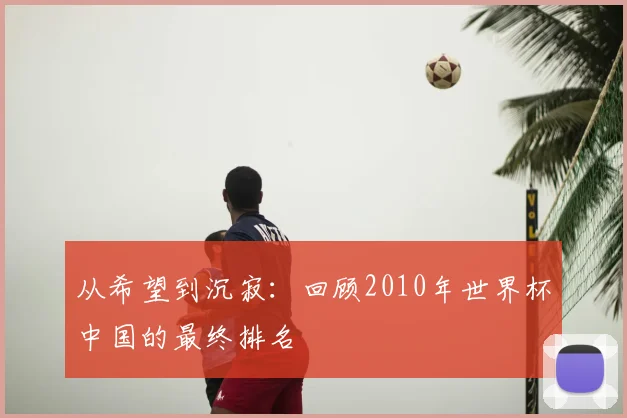 从希望到沉寂：回顾2010年世界杯中国的最终排名